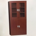 福宝 YH0070 等体玻璃柜（红胡桃木）H1800*W850*D390mm