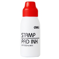得力9875秒干印油 50ml 蓝、红