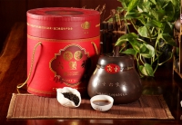 茂圣一级六堡茶黑茶茶叶广西梧州 五年陈 九年陈 小柚子陶罐装礼盒500g