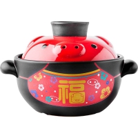 嘿猪猪P600-2耐热陶瓷迷你锅 600ml  1500ml 陶瓷汤锅