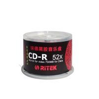 铼德CD-R顶极黑胶光盘(50片装) 52X  700MB