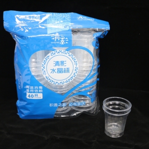 清影一次性水晶杯塑料杯175ml*40只